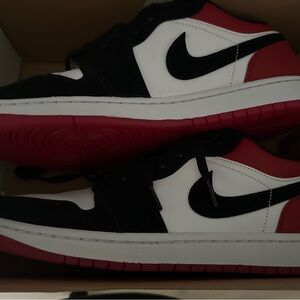Jordan Air 1 Low SE in Black, Red, and White